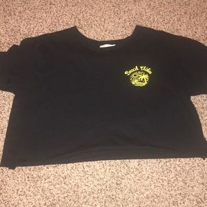 Cute beach vibes cropped shirt